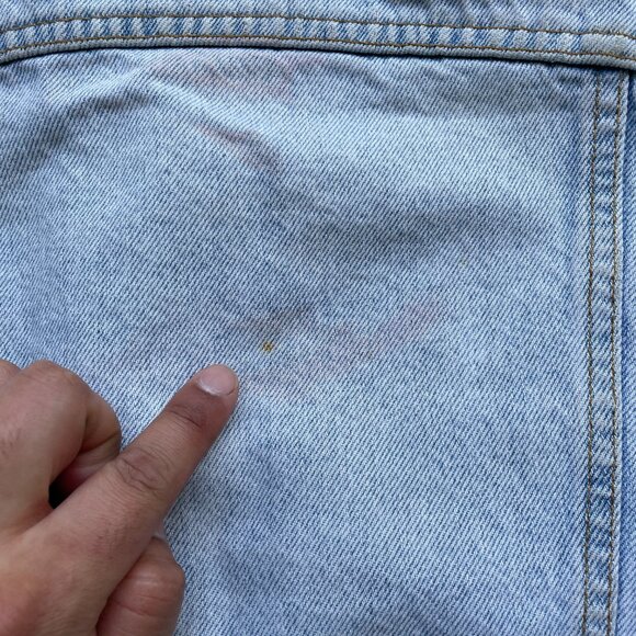 Vintage 1980's Levi's Denim Jacket Trucker Type III Men's Small Light Wash USA - Picture 7 of 9